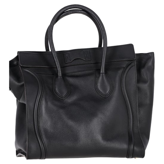 Celine Drummed Schulterreisetasche aus schwarzem Leder - Image 3