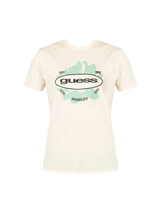 Guess T-Shirt LA Logo Herren gelb - Image 1