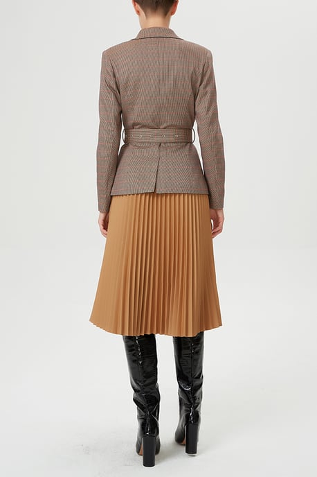 Faltenrock und kontrastierende elastische Taille - Image 5