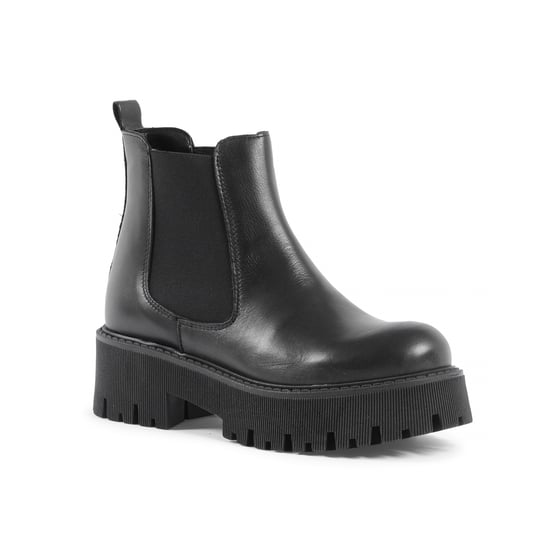 19V69 Italia Womens Short Boot Black 600-V VITELLO NERO