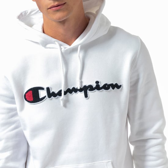 Men's Champion Large Logo Hoody in White