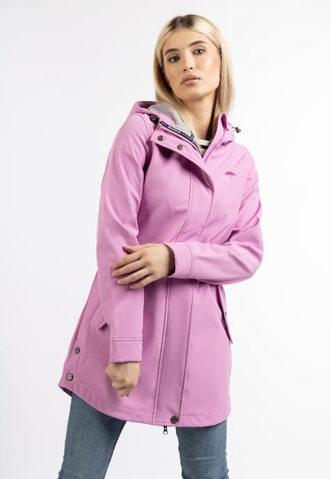Schmuddelwedda Kurzmantel aus Softshell Damen Bonbonpink - Image 3