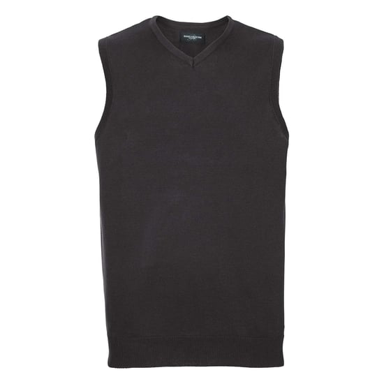 Russell Collection - Sweatshirt V-Ausschnitt für Herren Ärmellos (Schwarz) - Image 1