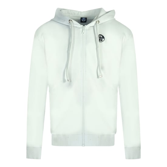 North Sails Logo Weißer Zip-Hoodie - Image 1