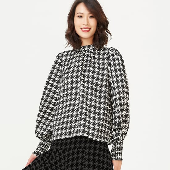 Bluse mit Hahnentrittmuster - Image 3