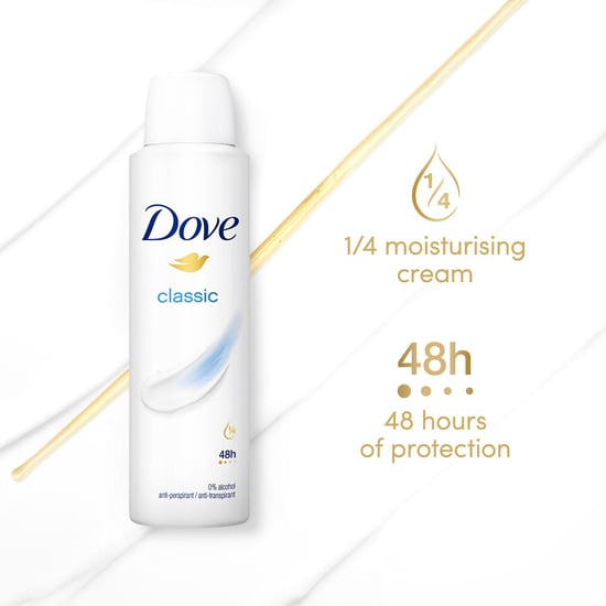 Dove Classic Anti-Perspirant with 48H Sweat Protection Deo for Women 150ml, 3pk