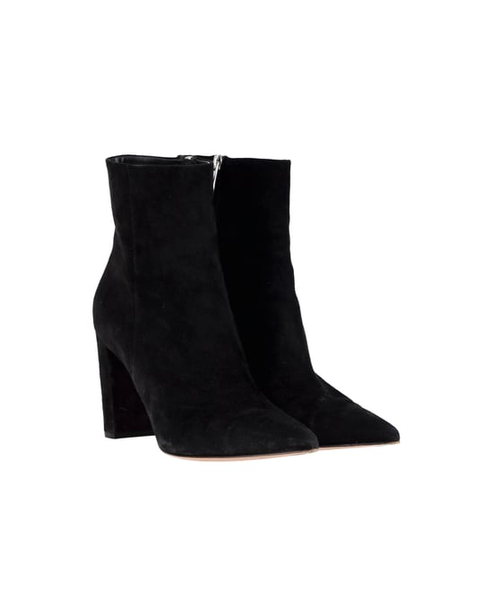 Gianvito Rossi Spitzerzehen-Stiefeletten aus schwarzem Wildleder - Image 3