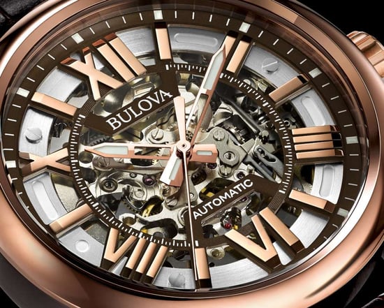 Bulova Automatik Herrenuhr Braun 98A165 - Image 4
