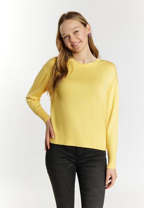 Mymo Strickpullover Damen Höllengelb - Image 3