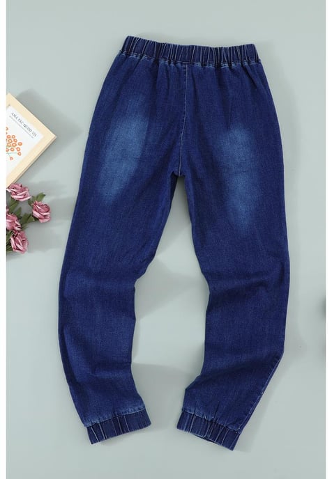 – Jogginghose mit Kordelzug und Taschen für Damen in Blau - Image 5