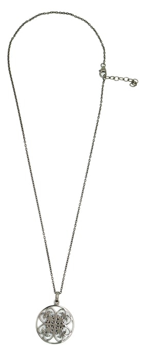 Orphelia Damen-Kette aus 925er Sterlingsilber mit Anhänger – Schwarz ZH-6036/3 - Image 4