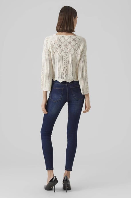 VERO MODA Pullover VMGINGER aus Bio-Baumwolle in Creme - Image 4