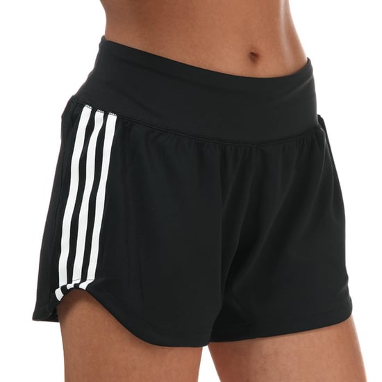 adidas Damen 3-Streifen Sportshorts in Schwarz - Image 4