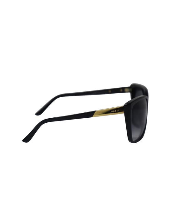 Gucci Klassische Quadratische Sonnenbrille aus schwarzem Acetat - Image 3