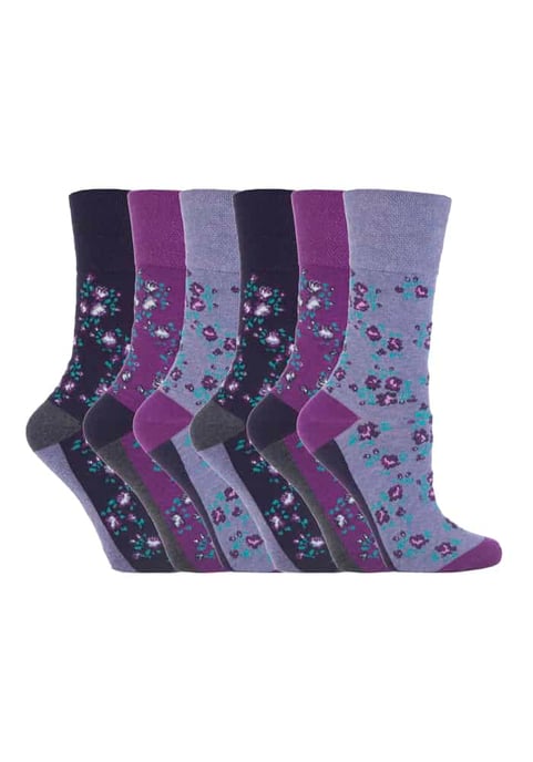Gentle Grip - 6 Paar Damen Gentle Grip nicht elastische Socken - GG57 - Image 1