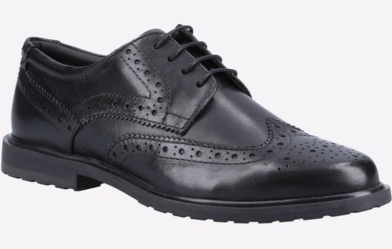 Hush Puppies Verity Leder Damen Schwarze Brogues Schuhe - Image 2