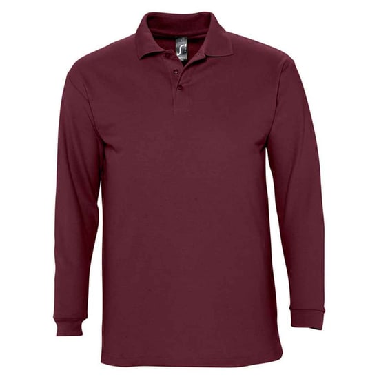 SOLS - "Winter II" Poloshirt für Herren/Damen Unisex Langärmlig (Burgunderrot) - Image 1
