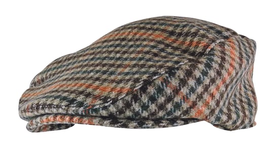 Herren traditionell überprüft Tweed flache Kappe | Socke Snob | Newsboy Style - GL228 rot / grün - Image 1