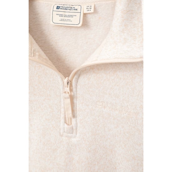 Mountain Warehouse Damen/Damen Idris Half Zip Fleece Top (Beige) - Image 2