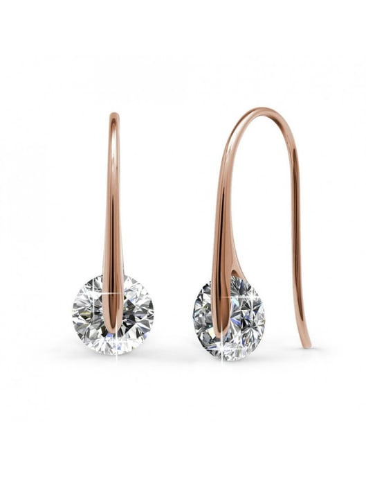 Edle Ohrringe - Rose Gold und Kristall - Image 1