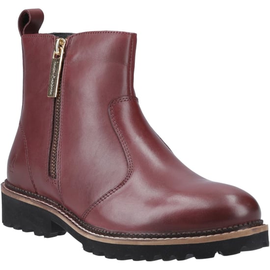 Hush Puppies Grace Zip Wildleder Damen Burgundy Stiefel - Image 1