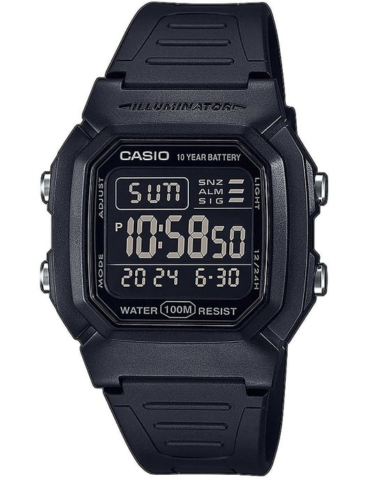 Casio Casio Collection Schwarz Herren Armbanduhr W-800H-1BVES - Image 1