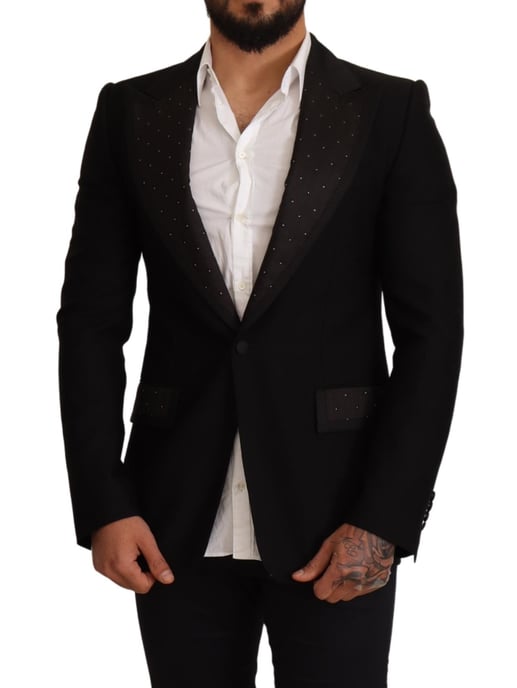 Dolce & Gabbana - Manteau blazer noir en laine pour homme - Image 5