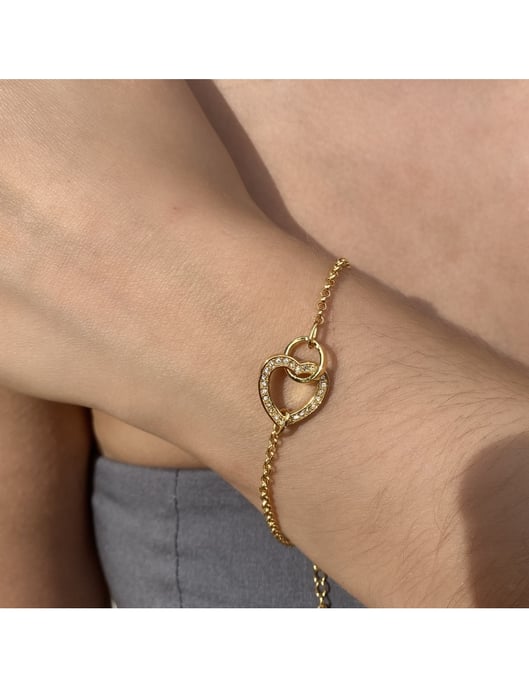 Simply Love Verschlossenes Herz für Baum Set - Gold und Kristall - Image 4
