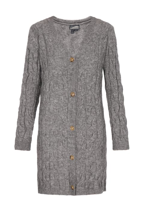 Dreimaster Cardigan Damen Grau Melange - Image 1