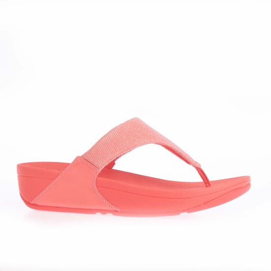 Damen Fit Flop Lulu Shimmerlux Zehenposten Sandalen in Koralle - Image 2