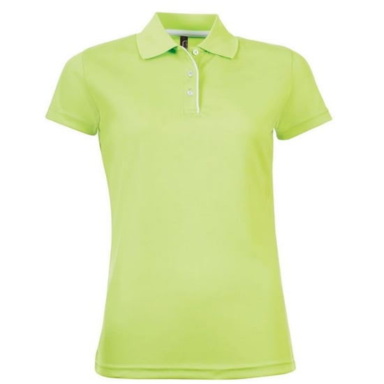 SOLS Womens/Ladies Performer Kurzarm-Pique-Poloshirt (Apfelgrün) - Image 1