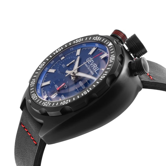 Gevril Men's Canal St Blue Automatic Chronograph Sellita SW200 Watch
