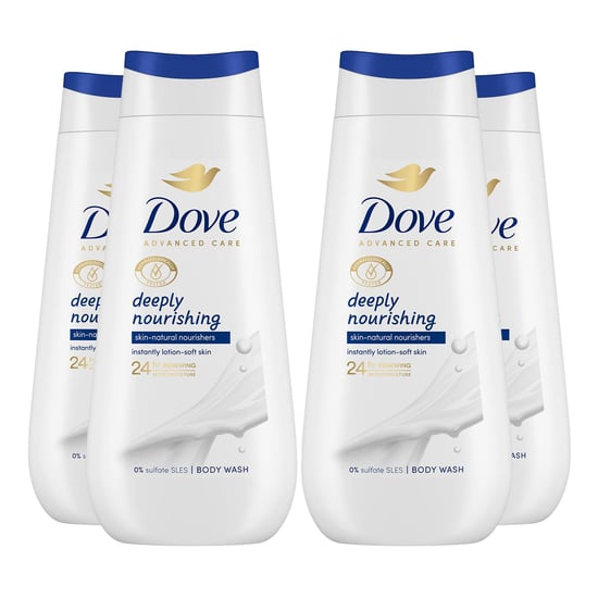 Dove Advanced Care Bodywash Deeply Nourishing 24H Renewing Micromoisture, 4x225ml