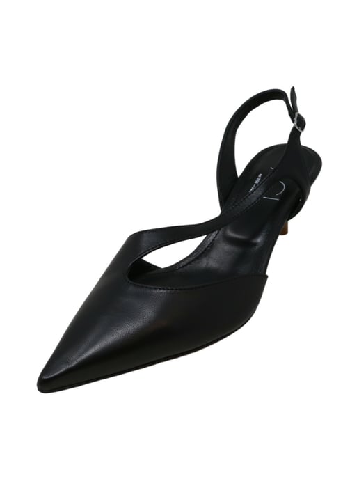 Agl Women's Slingback Pump Nero-Wood Ankle-High Snakeskin - 8M