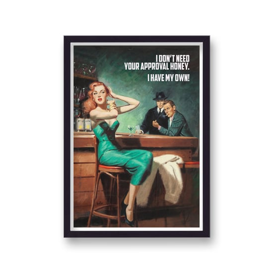 Pulp Friction I Don't Need Your Approval Honey Green Dress At Bar