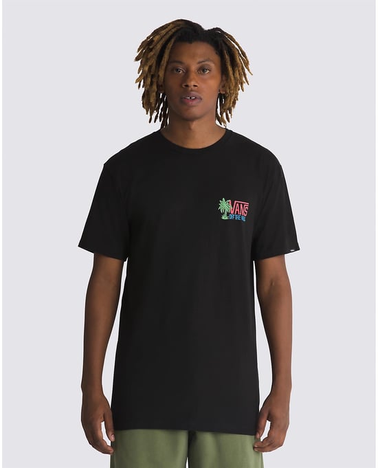 VANS Palm Lines Kurzarm T-Shirt in Schwarz - Image 3