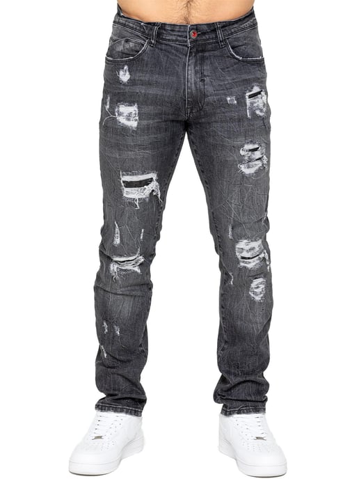 Enzo | Herren Ripped Denim Jeans - Image 1