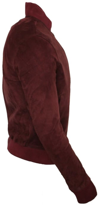 Varsity Soft Suede Leather Bomber Jacket