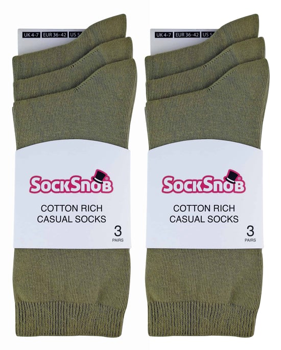 Sock Snob - 6 Paar Damen einfarbige Baumwollsocken - Image 2