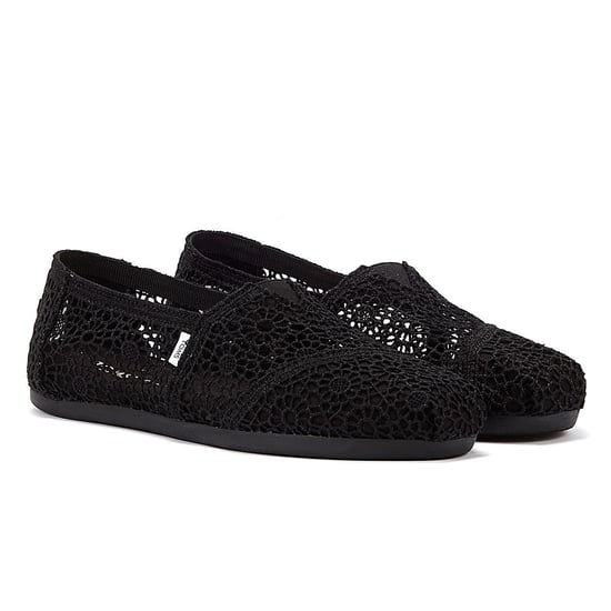 TOMS Apargata Crochet Damen Schwarz Espadrilles - Image 1