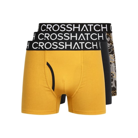 Crosshatch - "Lynol" Boxershorts für Herren (3er-Pack) (Gelb) - Image 1