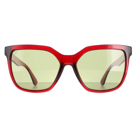 Serengeti Square Womens Shiny Black  Saturn Polarized 555nm Wakota