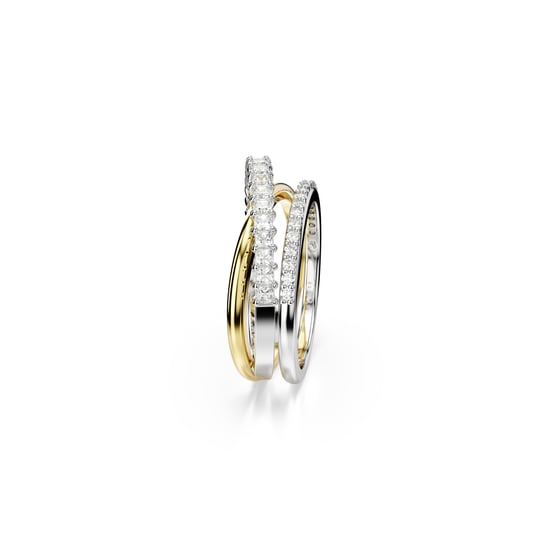 Swarovski 'Hyperbola' Damenring aus Metall - Silber/Gold 5689729 - Image 4