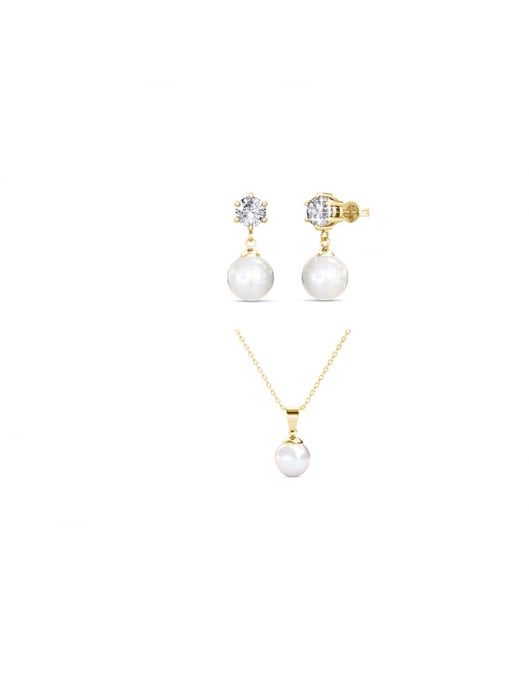 Pauline Vollmond Perlenset - Gold und Kristall - Image 1