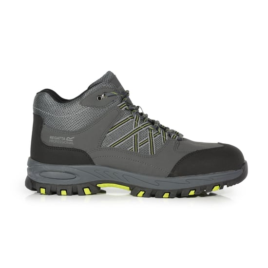 Regatta Mens Sandstone Safety Shoes (Briar Grey/Lime)