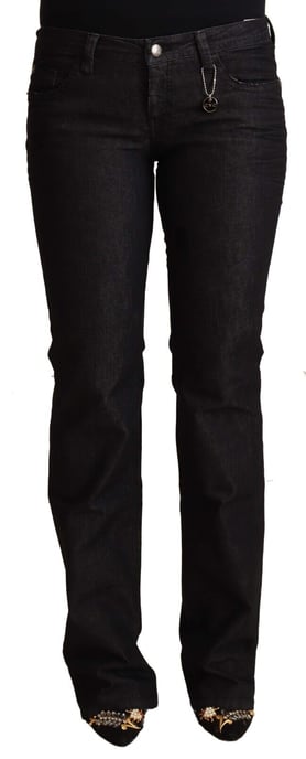 Costume National Damen Schwarze Baumwoll Niedrigbundenge Jeans - Image 1
