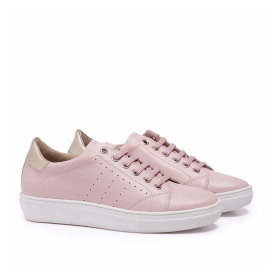 María Barceló Classic Leather Sneakers in Rose
