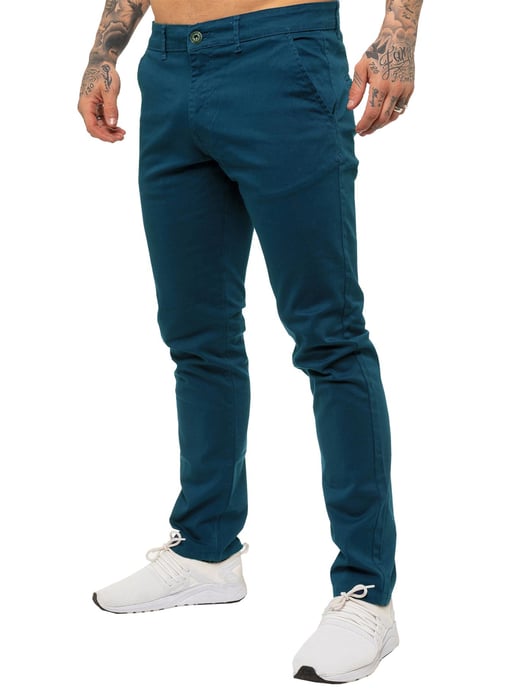 Enzo Herren Slim Fit Stretch Chinos - Image 1