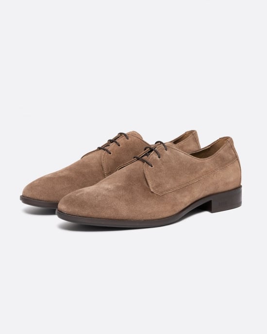 BOSS Orange Colby Mens Suede Derby Shoes with Removable Padded Insole
