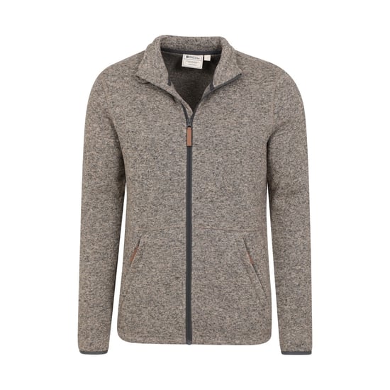 Mountain Warehouse Herren Idris III Full Zip Fleece Jacke (Beige) - Image 4